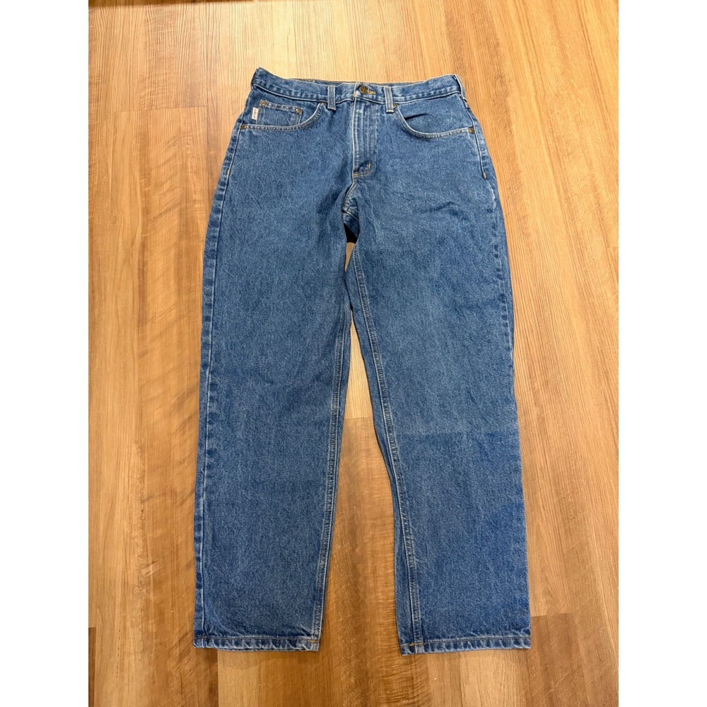 Carhartt B17-DST Jeans Mens 34x30 Blue Relaxed Fit Tapered Leg Dark Stone Denim